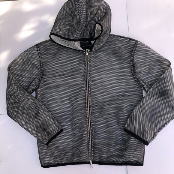 Tonia Debellis silver grey net jacket with hood size M - Picture 8 of 13